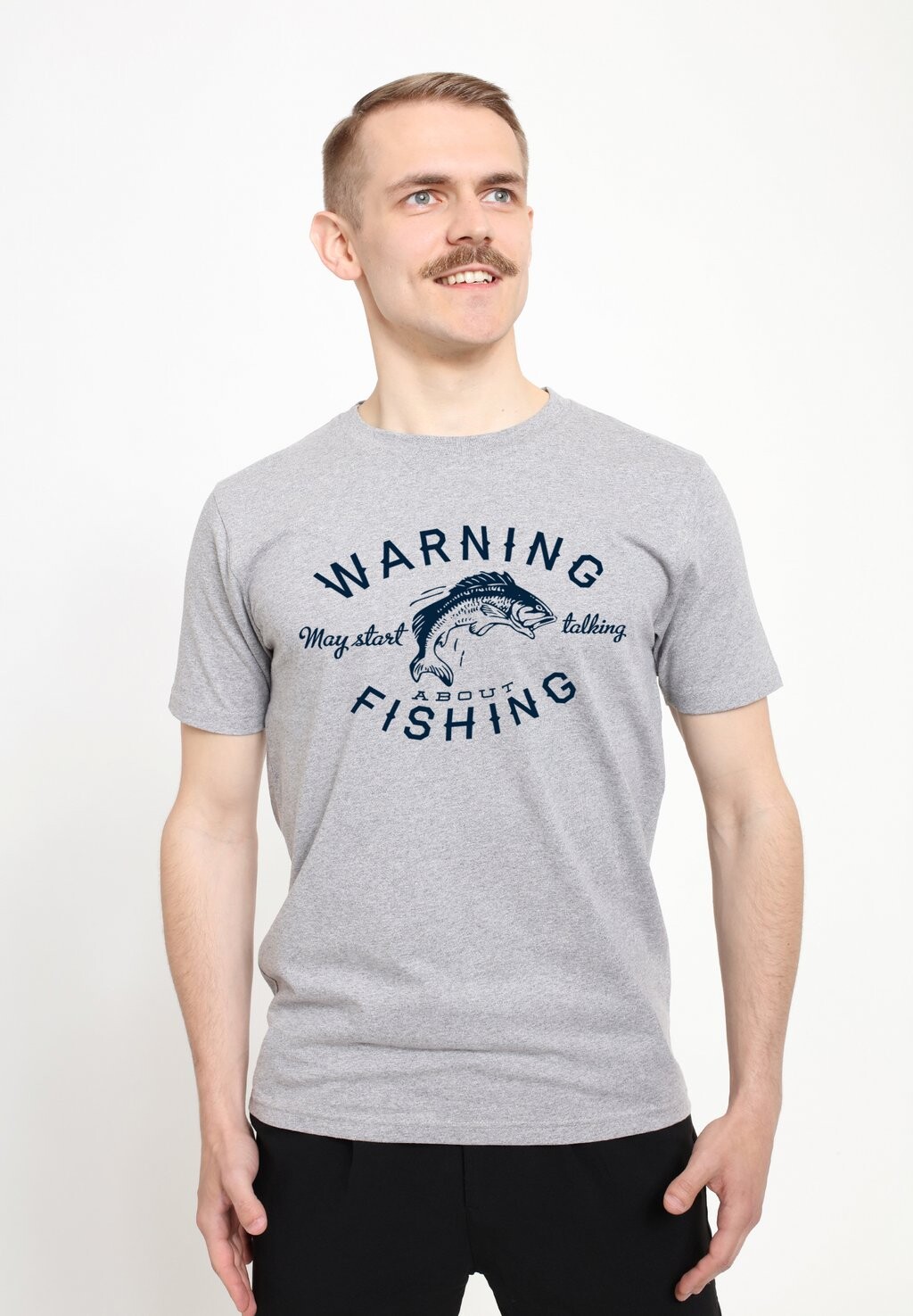 

Футболка с принтом DUKE SONS TALKING ABOUT FISHING Henry Tiger, цвет Mottled Light Grey