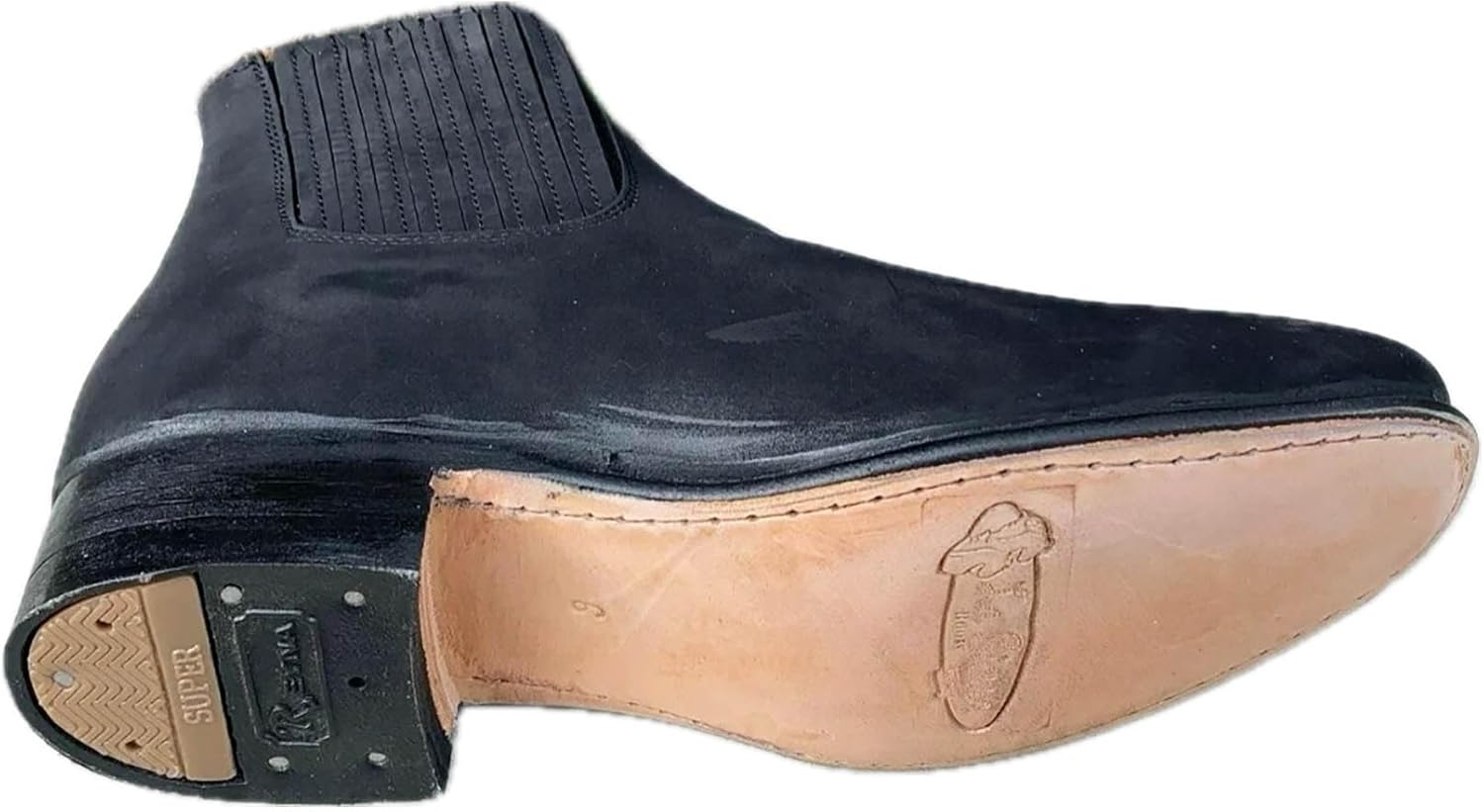 Мужские ковбойские кожаные полусапожки Dona Michi Western Vaquero Chelsea ботинки Charro, черный — фото 4