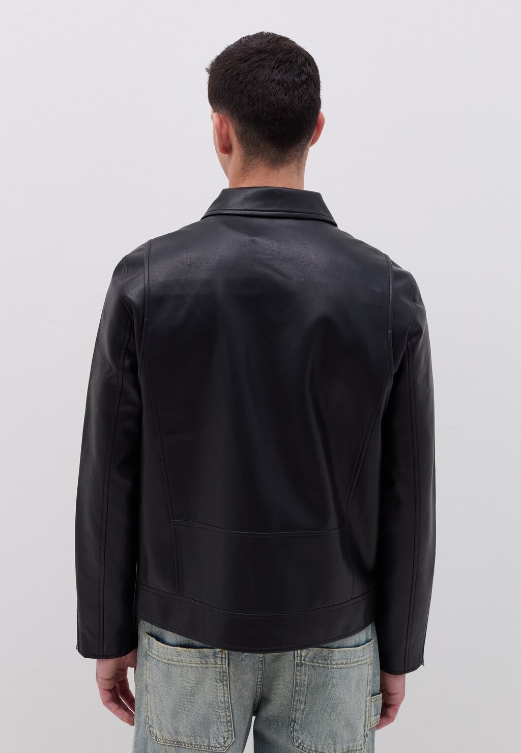 

Куртка из искусственной кожи FULL ZIP GLOSSY EFFECT BIKER B.ANGEL, черный