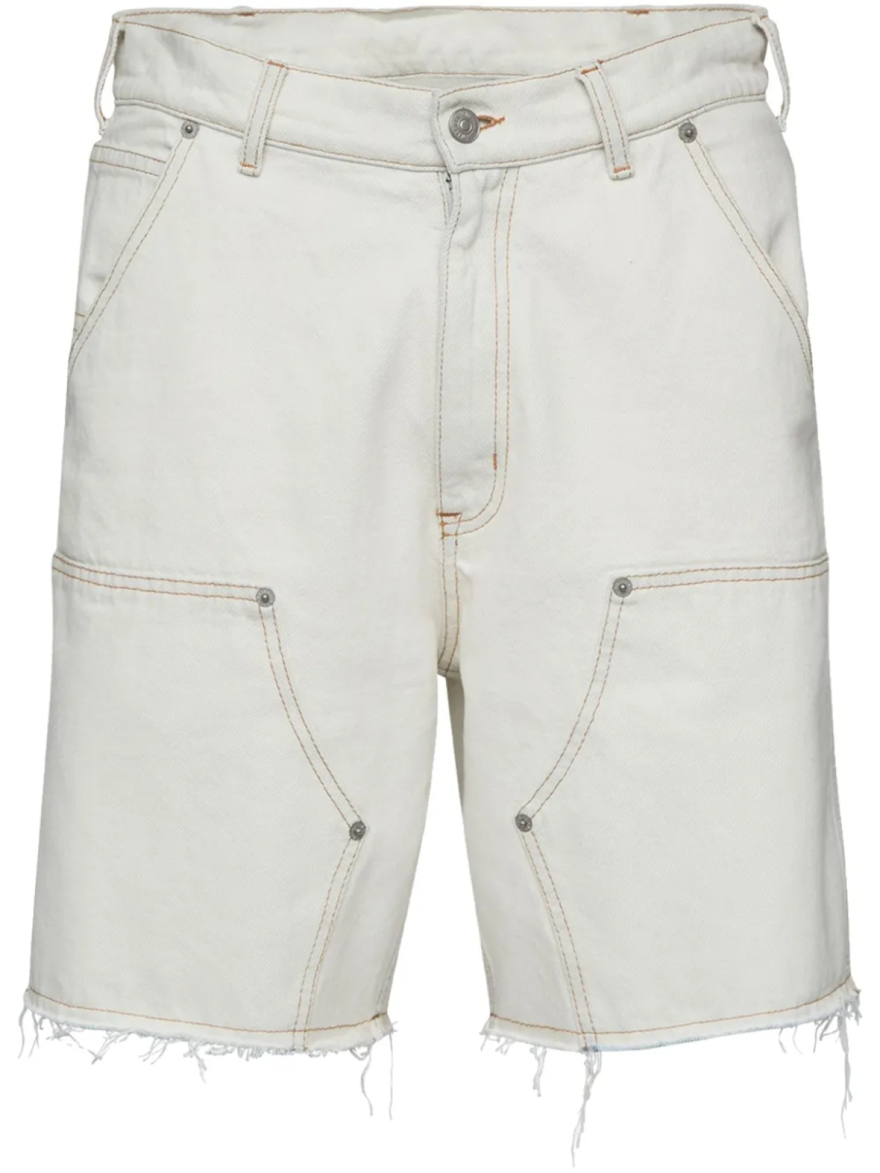

MM6 Maison Margiela джинсовые шорты с логотипом Numbers, белый