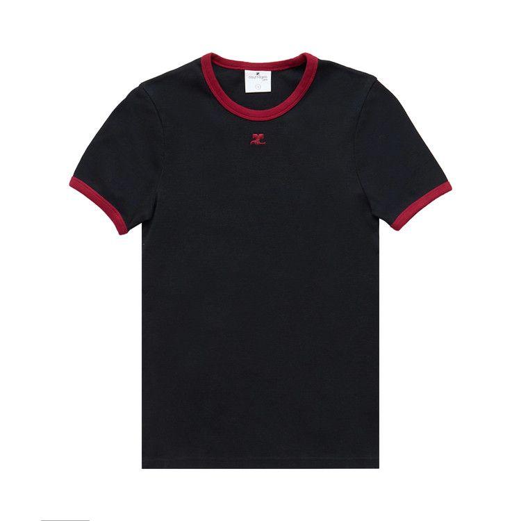 

Футболка Courrèges Signature Contrast T-Shirt 'Black'