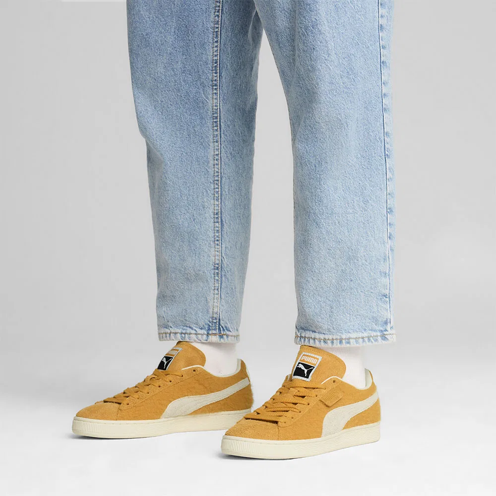 Мужские низкие кеды Suede Mohair цвета имбирного чая с айвори от Puma