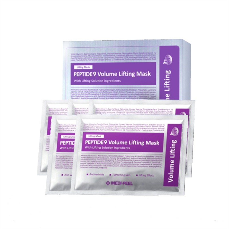 

MEDI PEEL Nine Peptide Fullness Lifting Facial Masks для подтяжки, увлажнения и питания кожи MEDI-PEEL, 1 box[5 pcs]