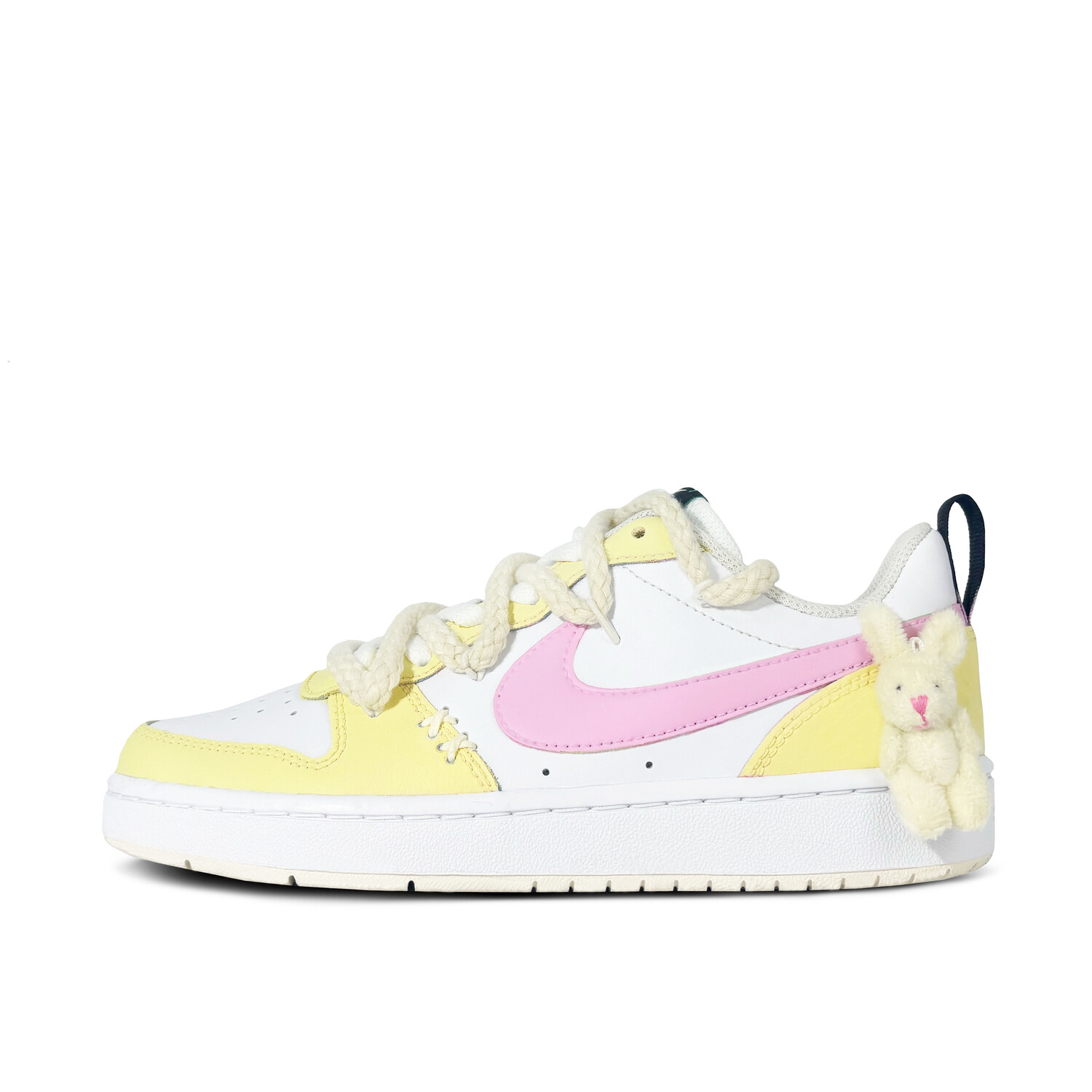 

Кроссовки Nike Court Borough Skateboarding Shoes Women's Low-top White/yellow/pink, кремовый, Бежевый, Кроссовки Nike Court Borough Skateboarding Shoes Women's Low-top White/yellow/pink, кремовый