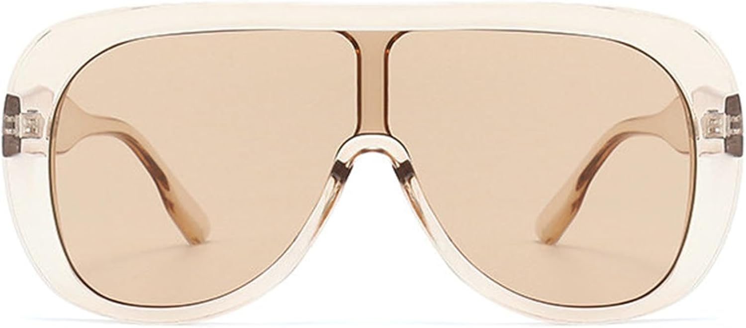 

Willochra Большие солнцезащитные очки-пилот для женщин, модные солнцезащитные очки в крупной оправе, цельные солнцезащитные очки-маска, модные овальные очки в оправе, Champagne