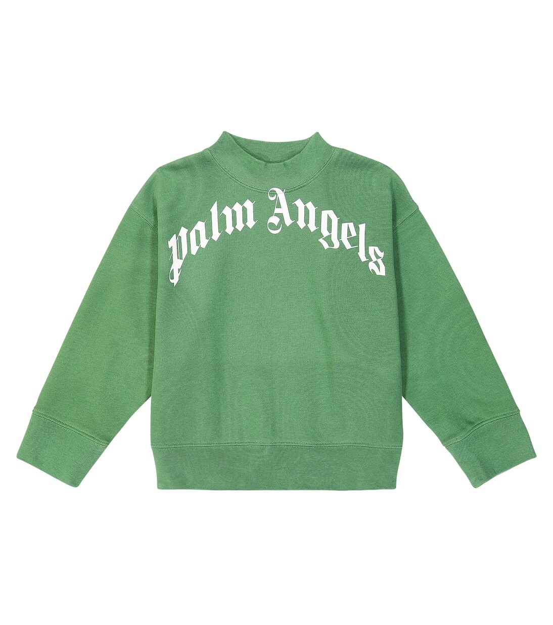 

Толстовка из хлопкового джерси с логотипом Palm Angels Kids, зеленый