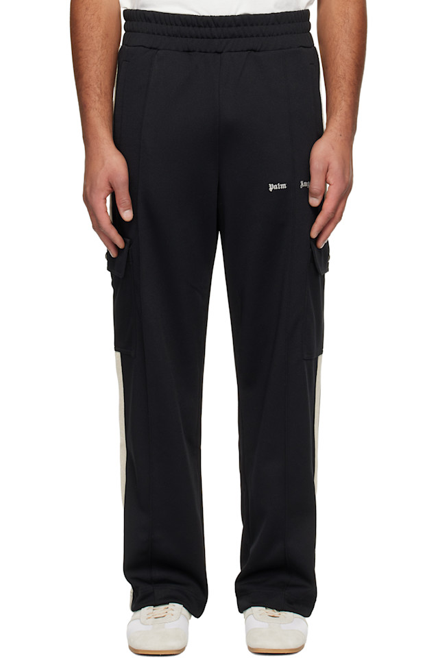 

Palm Angels Черные классические спортивные брюки-карго с логотипом