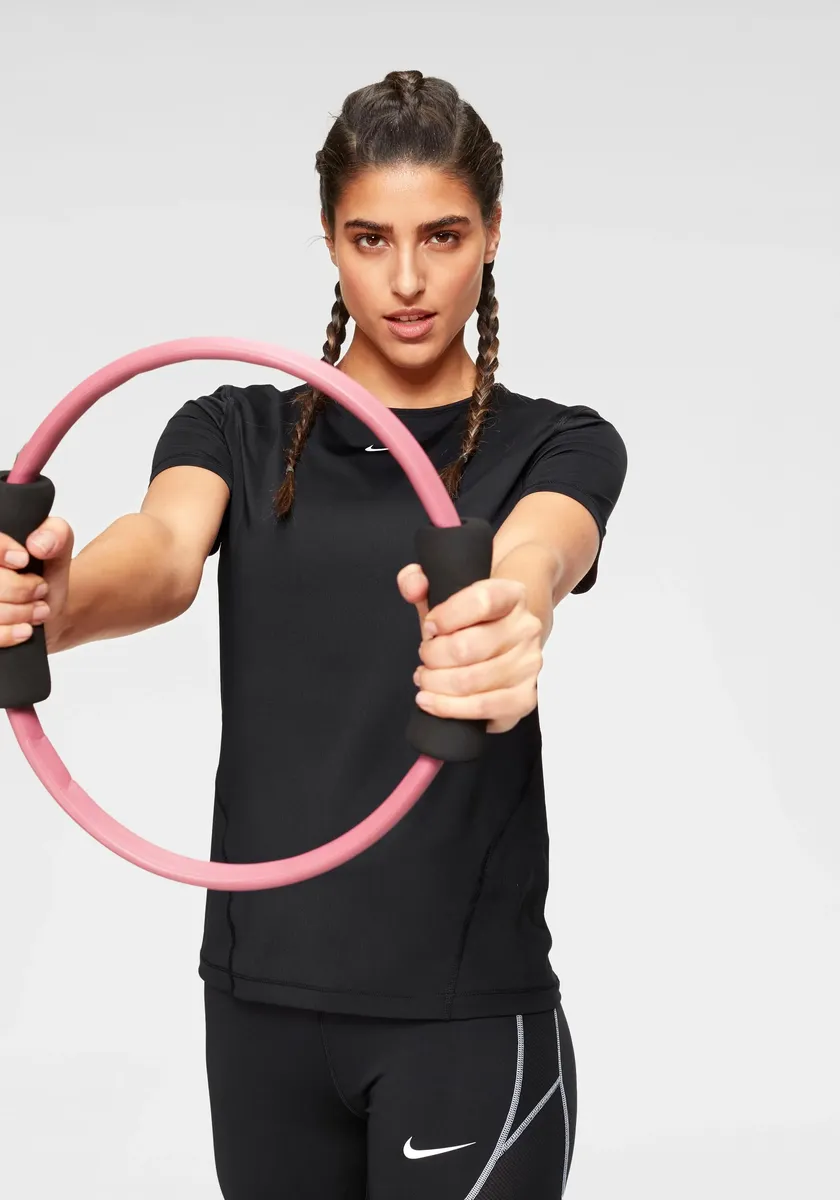 

Функциональная рубашка Nike "ЖЕНСКАЯ NIKE PERFORMANCE TOP SHORTSLEEVE ALL OVER MESH", технология DRI-FIT, черный