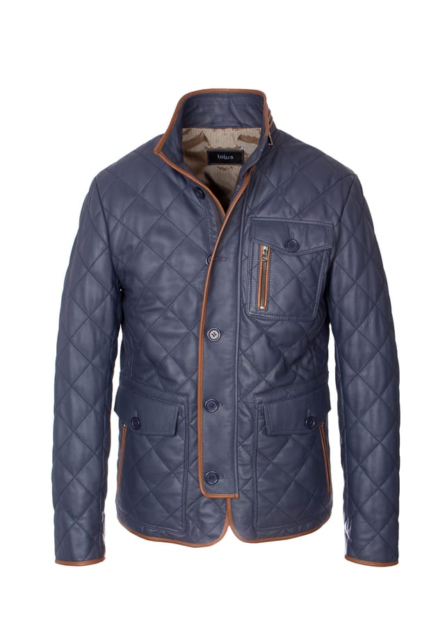 

Кожаная куртка глина высококачественная стеганая куртка из овчины наппа Lolus, синий