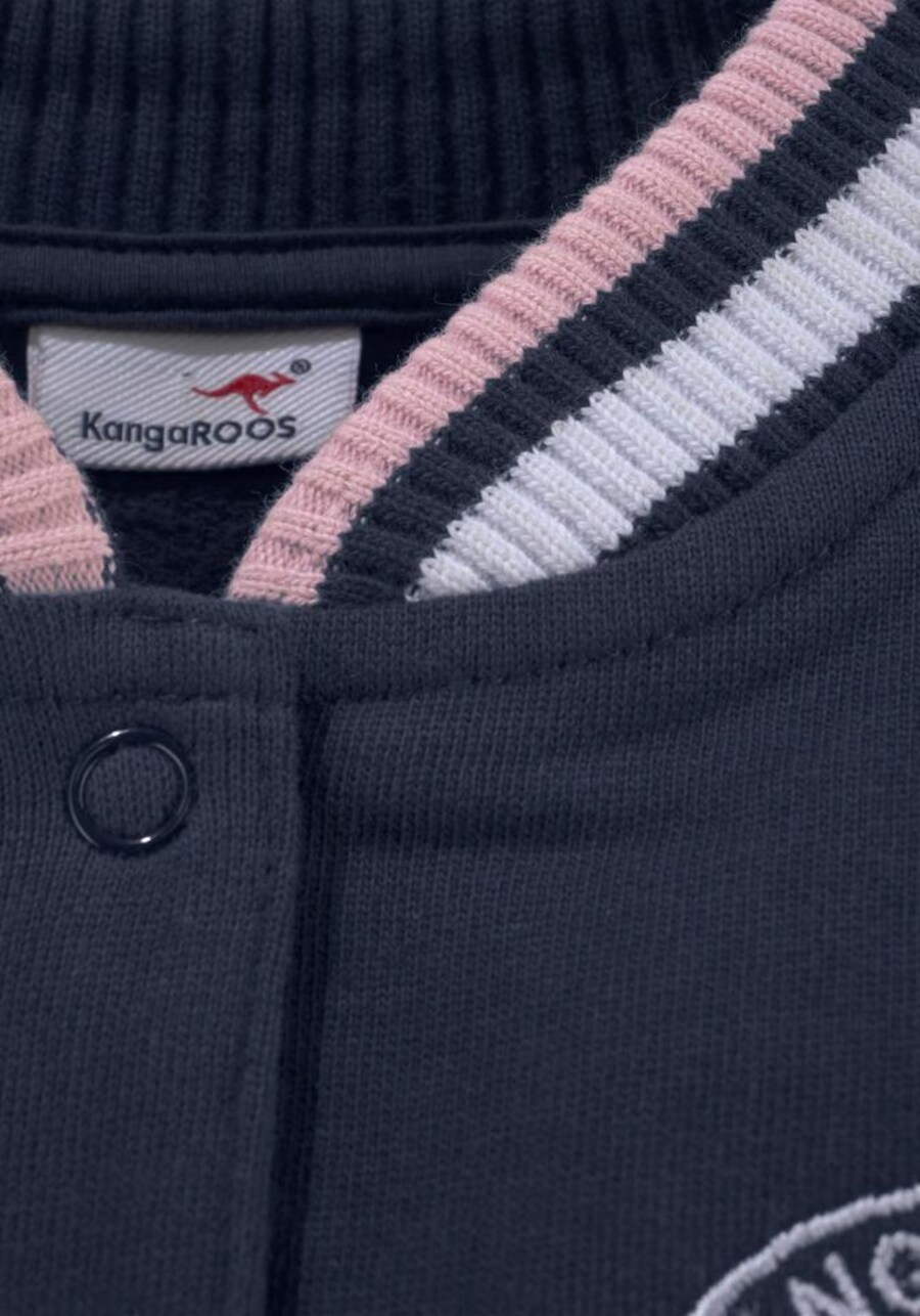 Толстовка с капюшоном на молнии KangaROOS, цвет marine blue/Light pink — фото 4