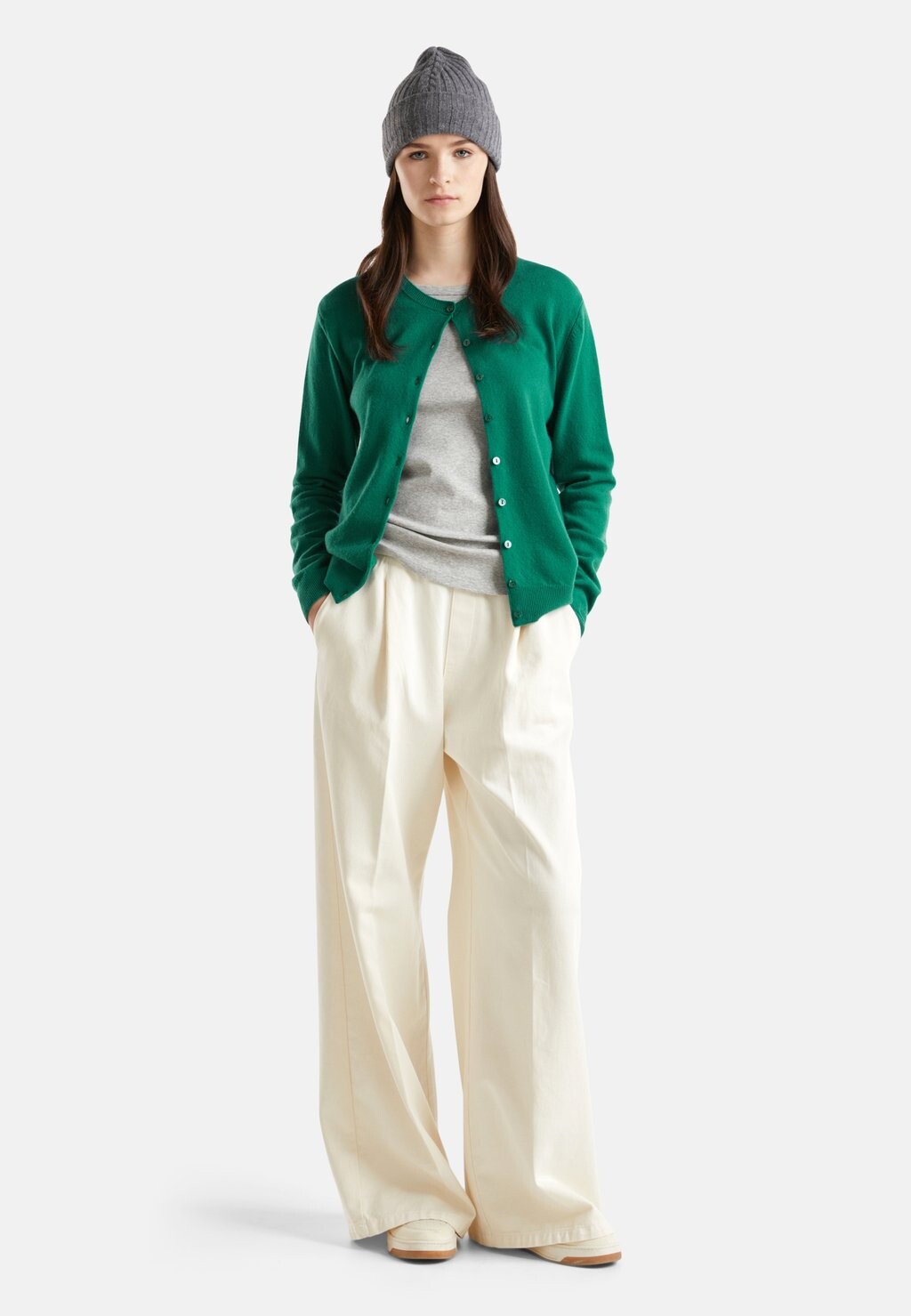 

Кардиган CREW NECK United Colors of Benetton, зеленый