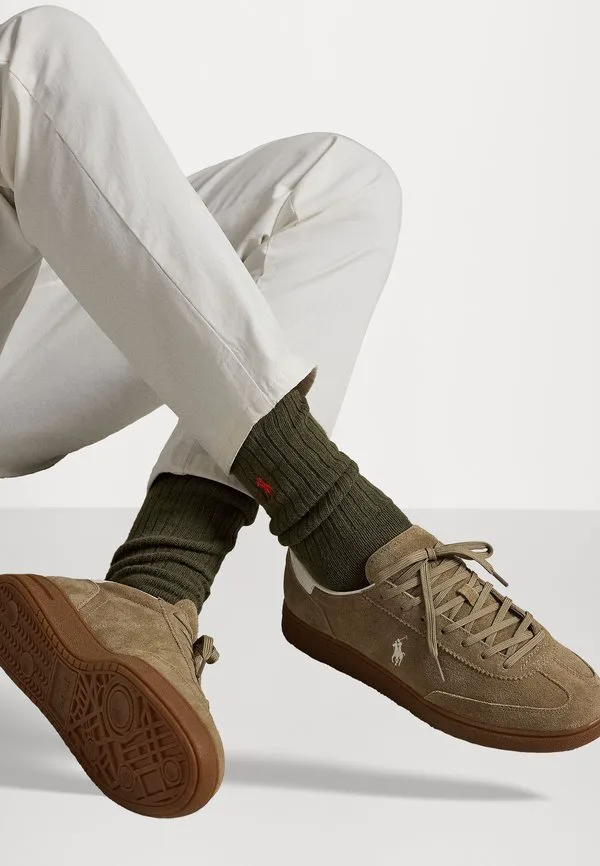 Кроссовки heritage court ii из кожи Polo Ralph Lauren, Dirty Buck/Deckwash White — фото 2