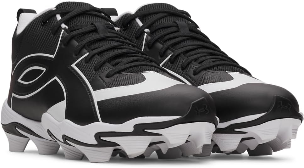 Under Armour мужские бейсбольные бутсы Leadoff Icon Mid, (001) Black/Black/Anthracite — фото 2