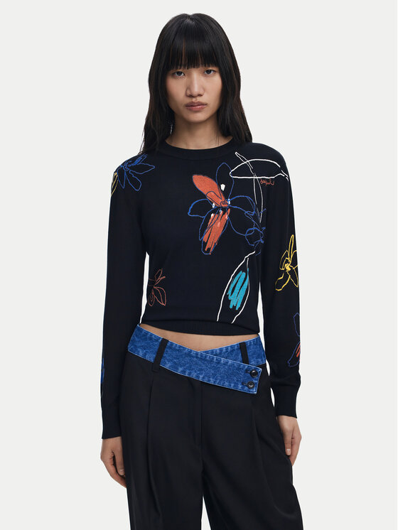 

Свитер regular fit Arty 25WWJF33 Desigual, чёрный