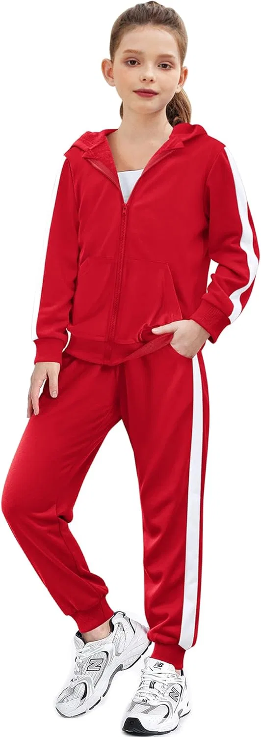 Детский спортивный костюм Zaclotre, толстовка на молнии и штаны, Dark Red