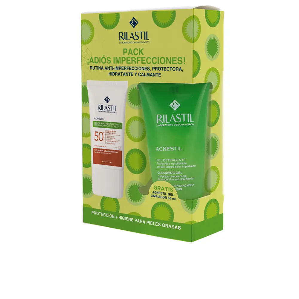 

Солнцезащитный крем Sun System Acnestil Spf50+ Lote Rilastil, 2 шт