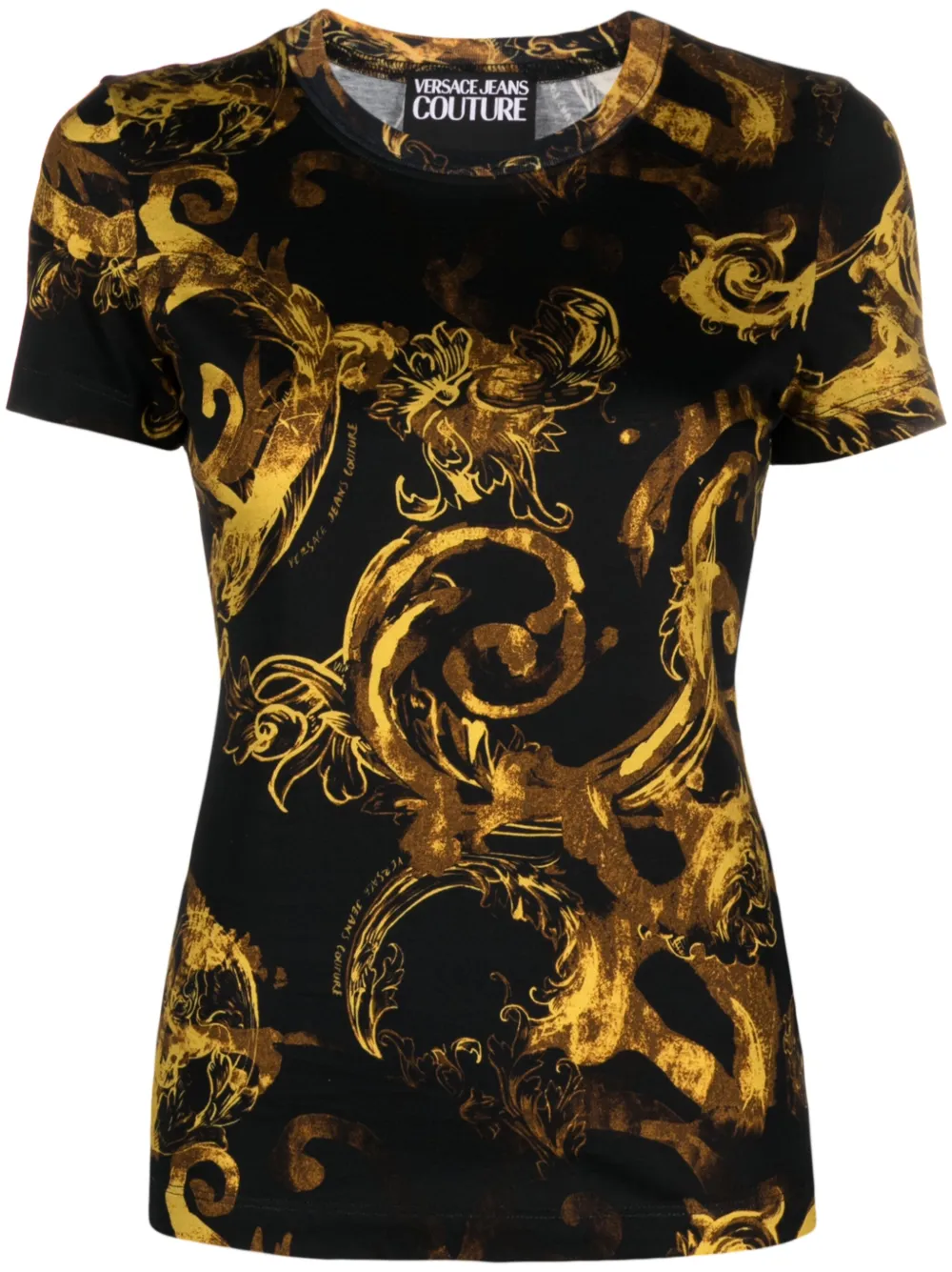

Футболка с принтом Watercolour Couture Versace Jeans Couture, черный
