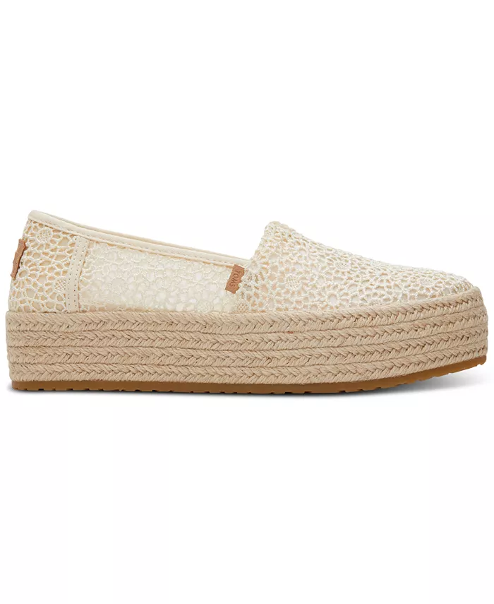 Женские эспадрильи Valencia Moroccan Crochet на платформе TOMS, белый — фото 2