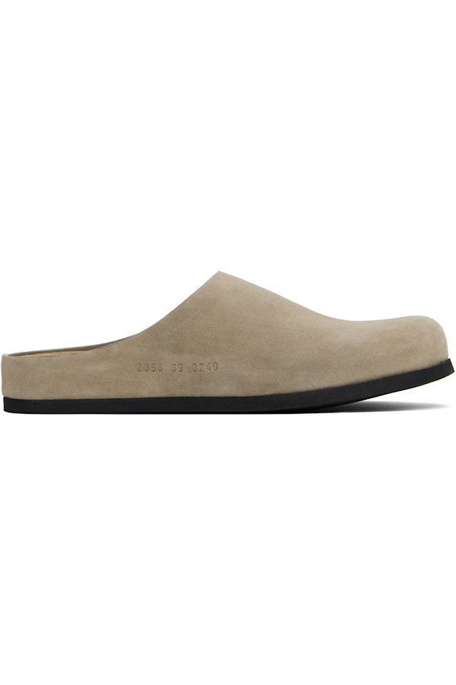 

Замшевые мокасины-клоги Common Projects, цвет taupe