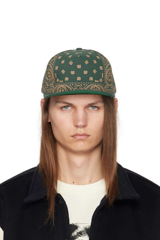 

Зеленая бандана, парусиновая кепка Rhude
