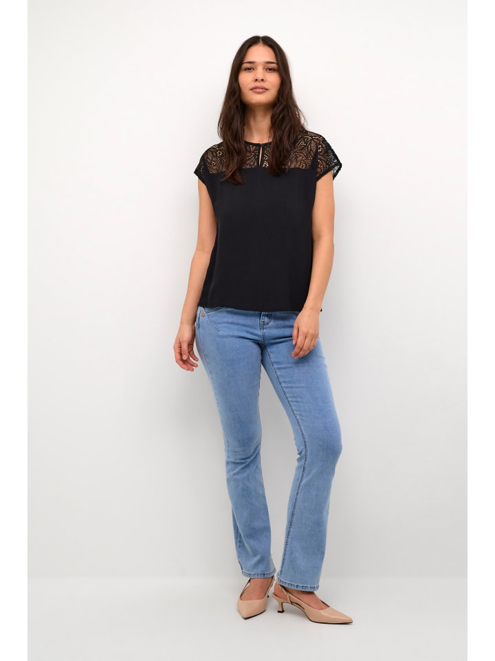 

Блузка свободного кроя с короткими рукавами CRLivi в цвете угольно-черный Cream