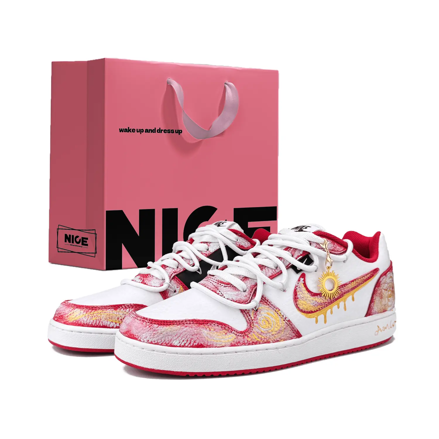 

Nike Низкие кроссовки для скейтбординга EBERNON, красные, мужские