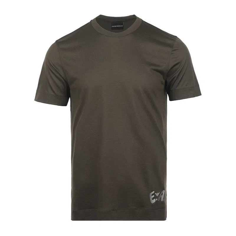 Футболка с коротким рукавом SS26 мужская Coffee EMPORIO ARMANI