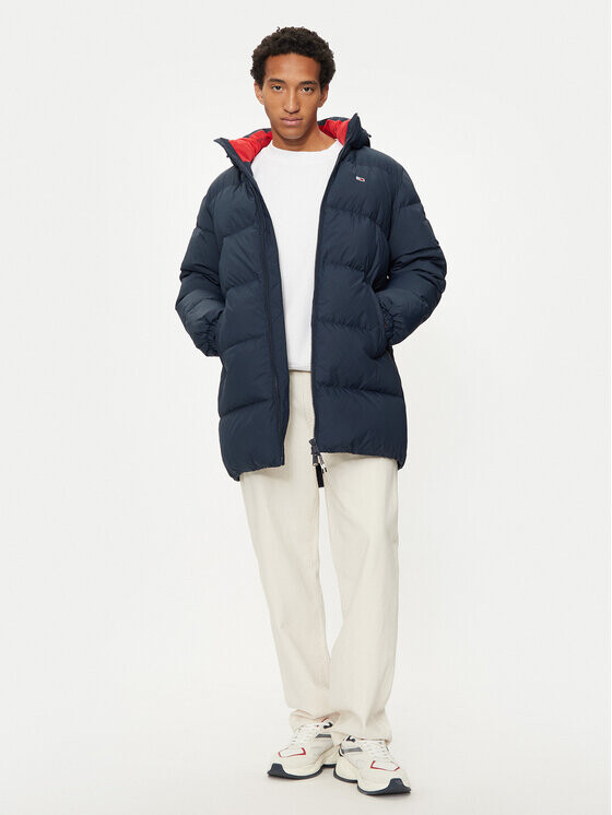 

Пуховик стандартного кроя Tommy Jeans, синий