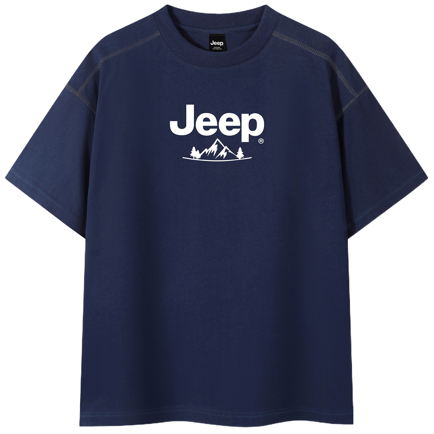 

Футболка Unisex Crew Neck Moderate Straight Fit Jeep, marine синий