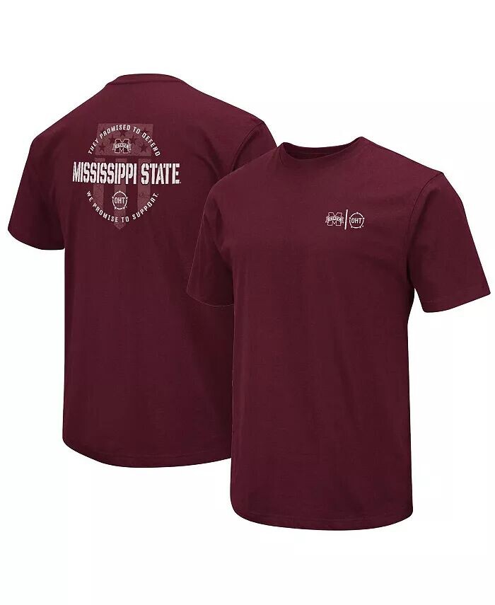 

Мужская футболка Colosseum Mississippi State Bulldogs, темно-бордовый