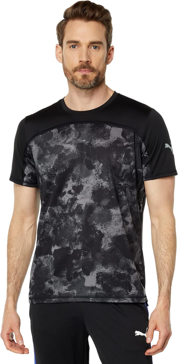 

Футболка PUMA Run All Over Print Graphic Short Sleeve Tee, цвет Puma Black