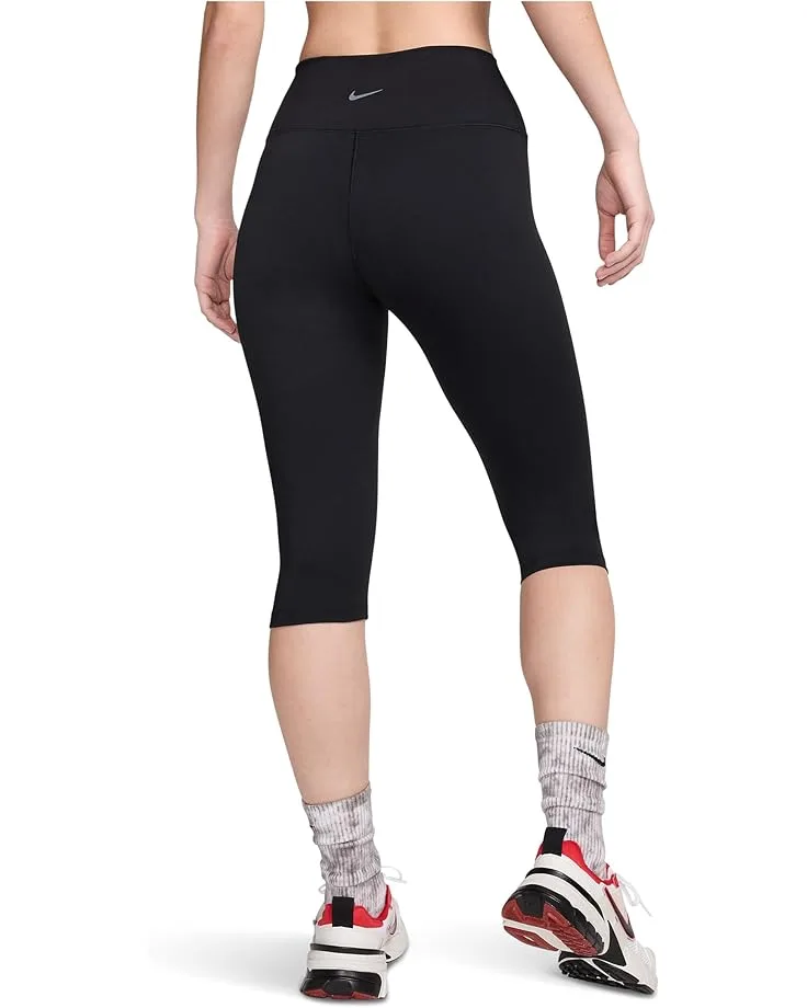 Леггинсы Nike Dri-FIT One High-Waisted Capri Leggings, Black — фото 2