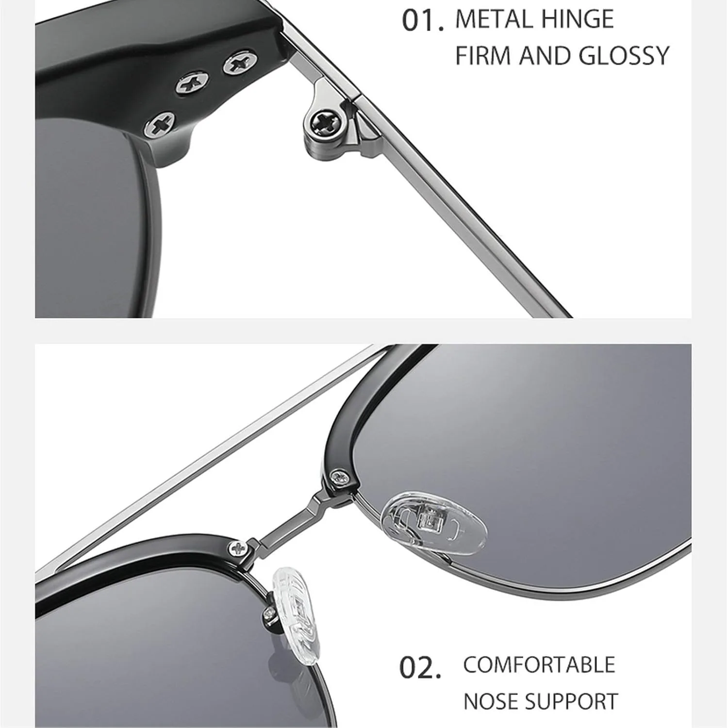 

Солнцезащитные очки Willochra с поляризацией для женщин и мужчин, защита от УФ-излучения, модные, винтажные, круглые, квадратные, зеркальные, 2pack-matte Black&brown