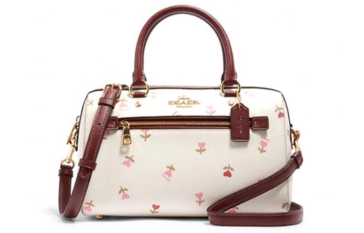 

Rowan Кожаная Сумка Через Плечо, Кроссбоди, Бостон, Большая Женская Сумка Белый COACH