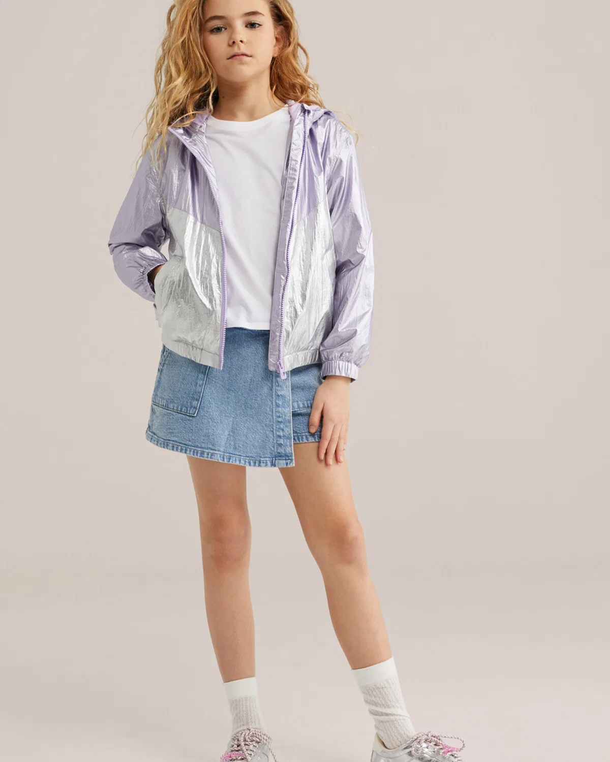 Куртка межсезонья We Fashion, Pastel Purple — фото 4