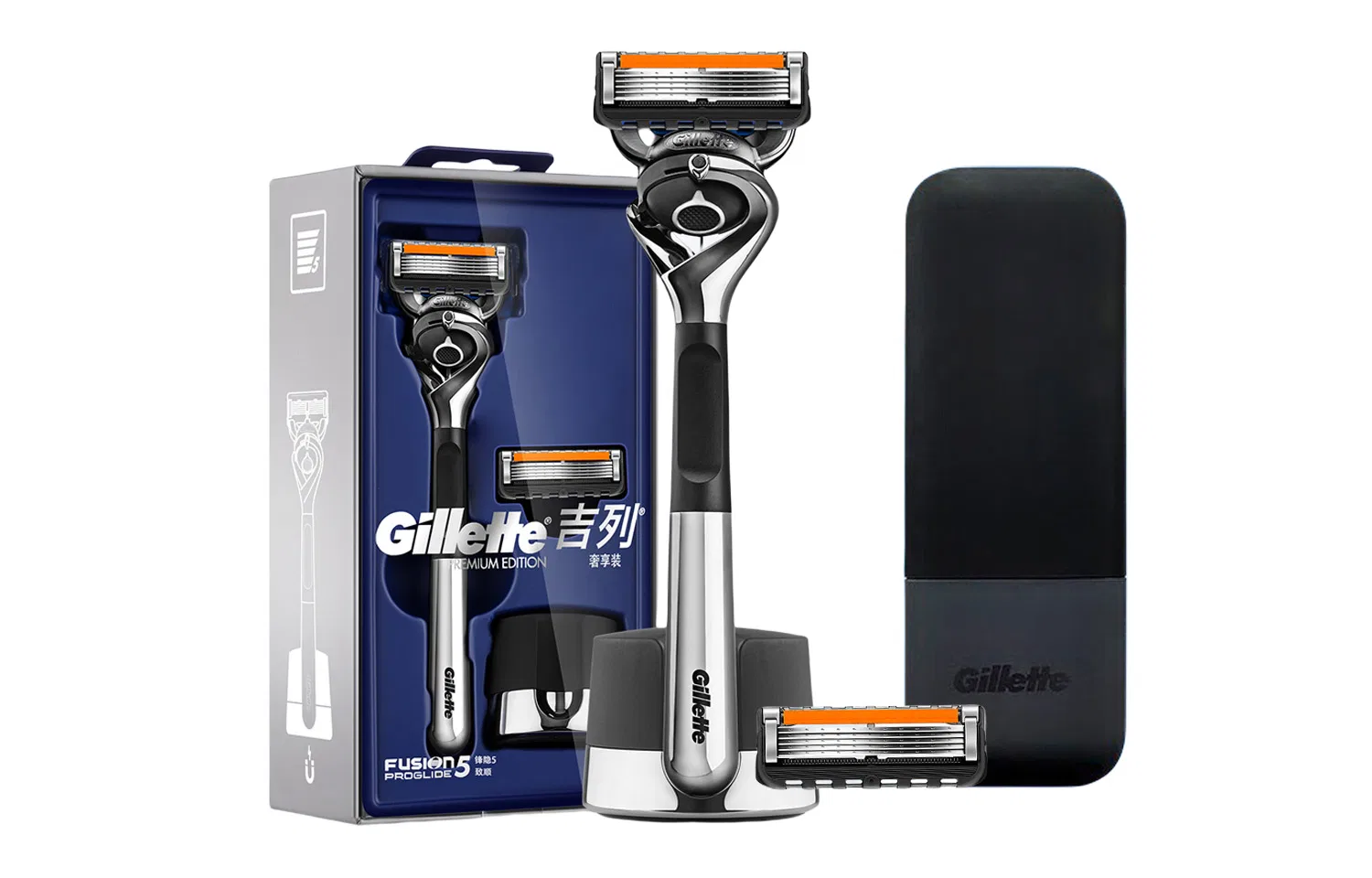 Бритва Gillette Fusion 5 лезвий с 1 рукояткой и 2 головками + дорожный чехол — фото 2