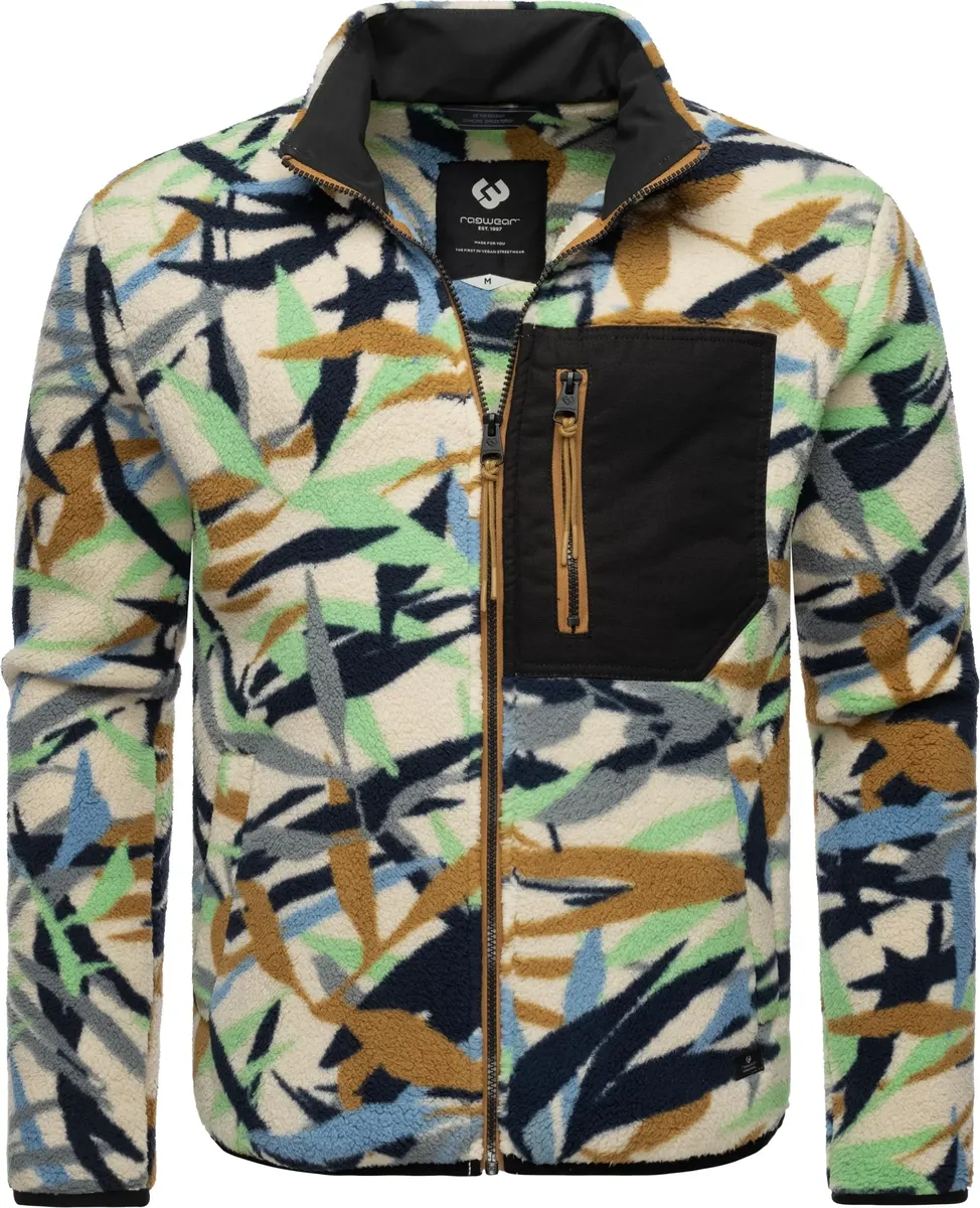 

Флисовая куртка Ragwear "Collsy", без капюшона, мужская плюшевая куртка с рисунком и высоким воротником, коричневый
