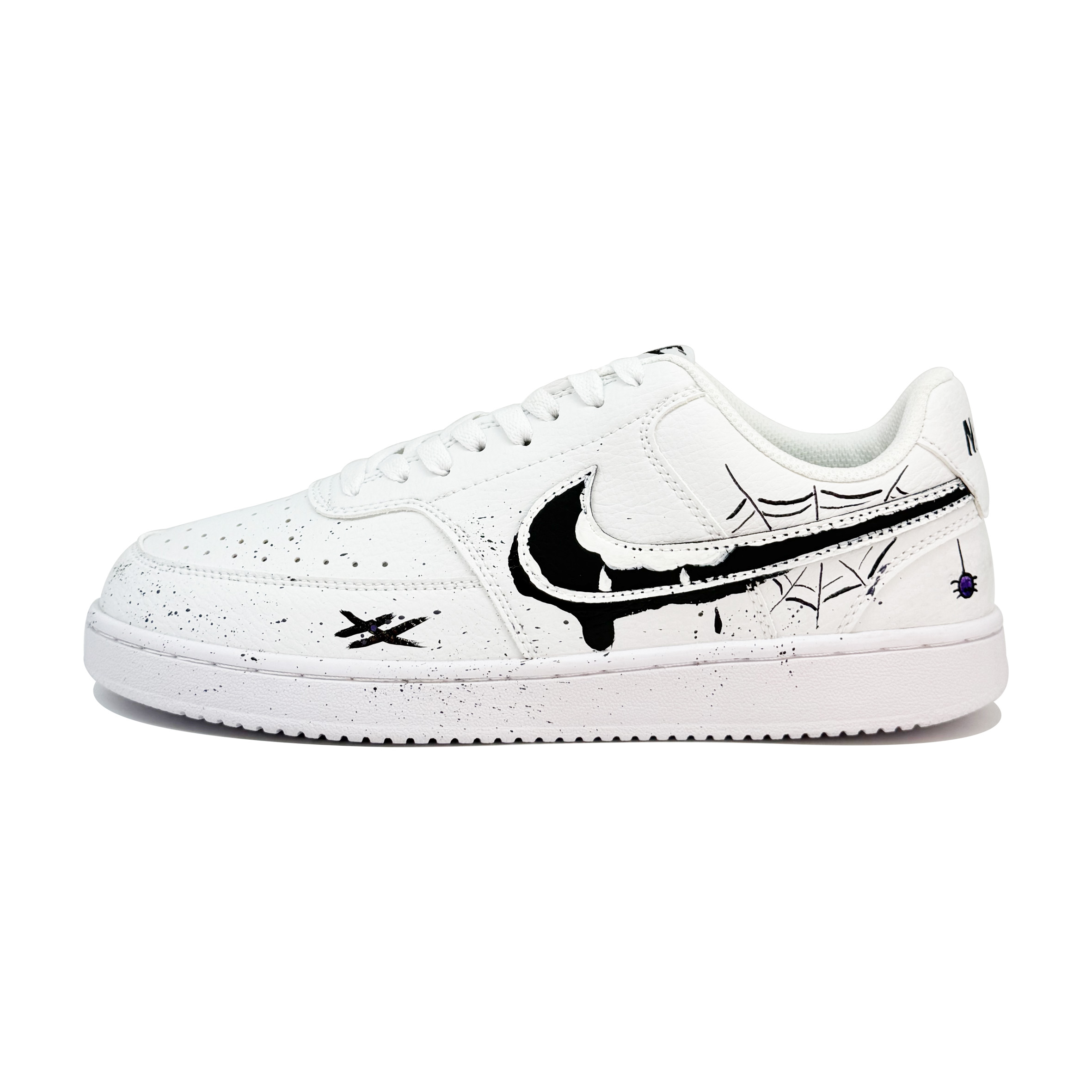 

Court Vision 1 Magic Forest кожаные скейтборд-кроссовки с амортизацией, устойчивые к истиранию и скольжению, низкие, унисекс Nike, белый