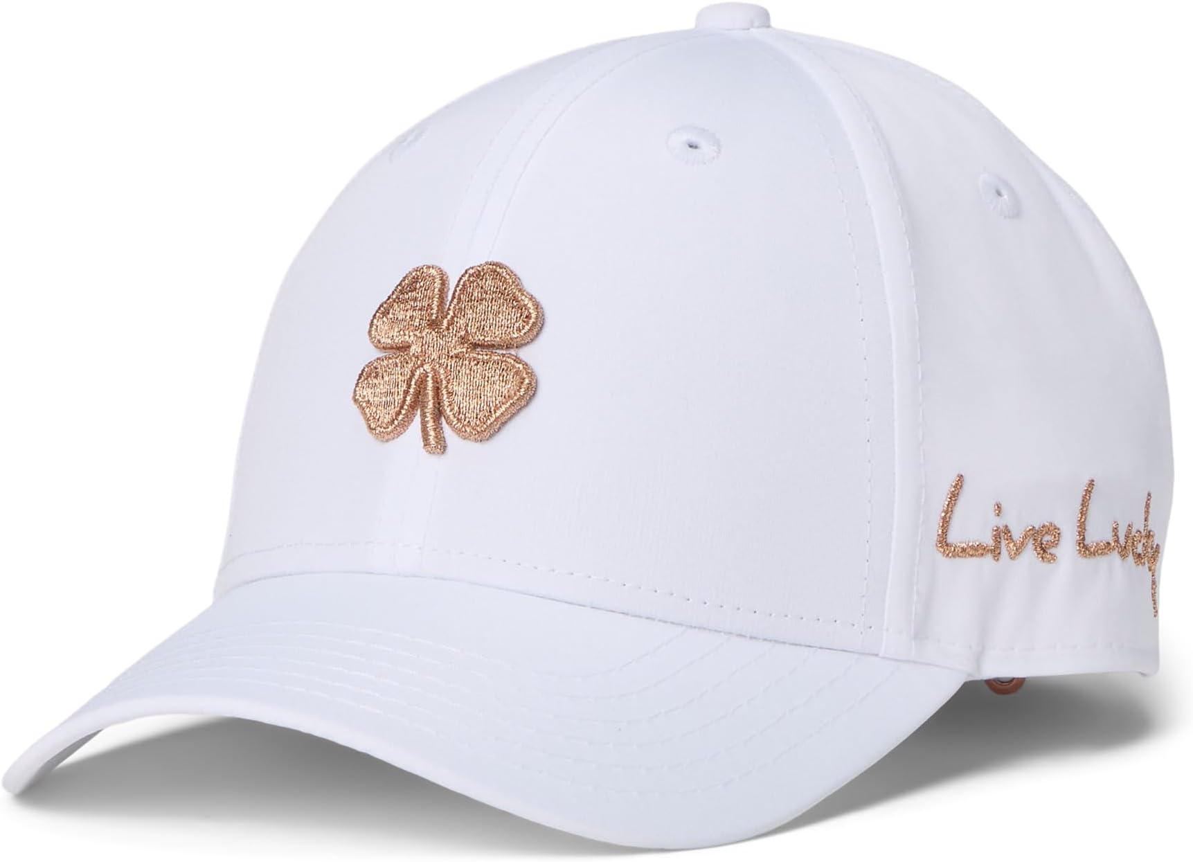 

Бейсболка Black Clover Hollywood 1 Adjustable Hat, цвет White Hat/3d Metallic Rose Gold Clover