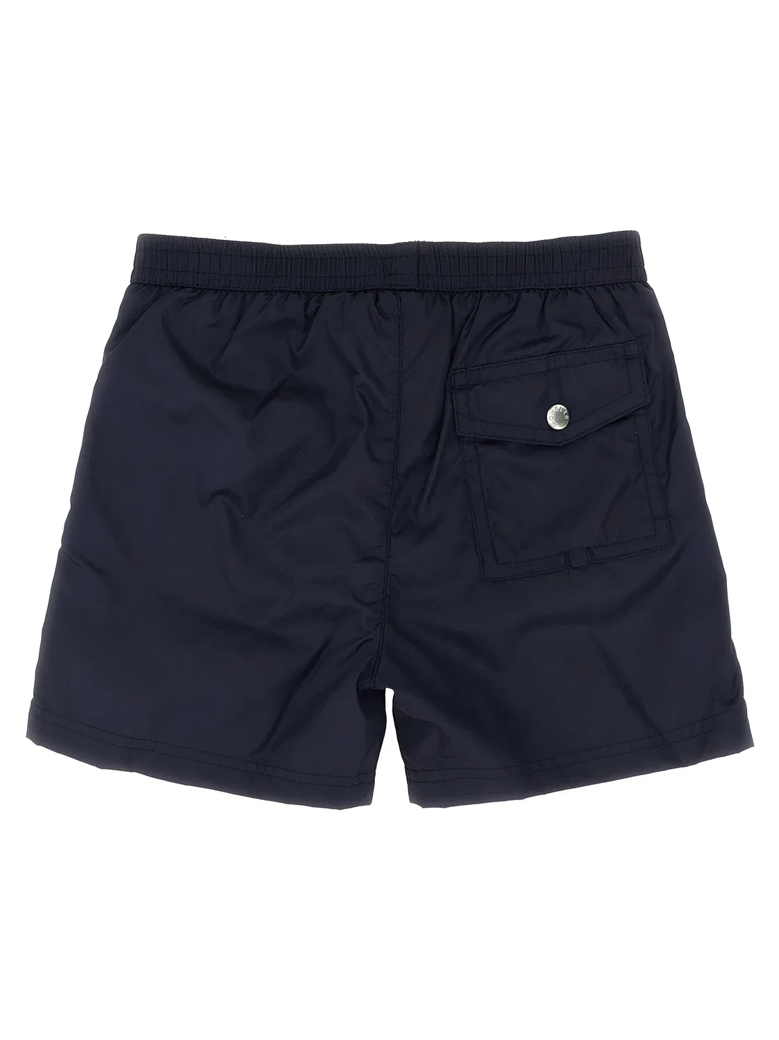 Купальник с трехцветной окантовкой Moncler Enfant, синий — фото 2