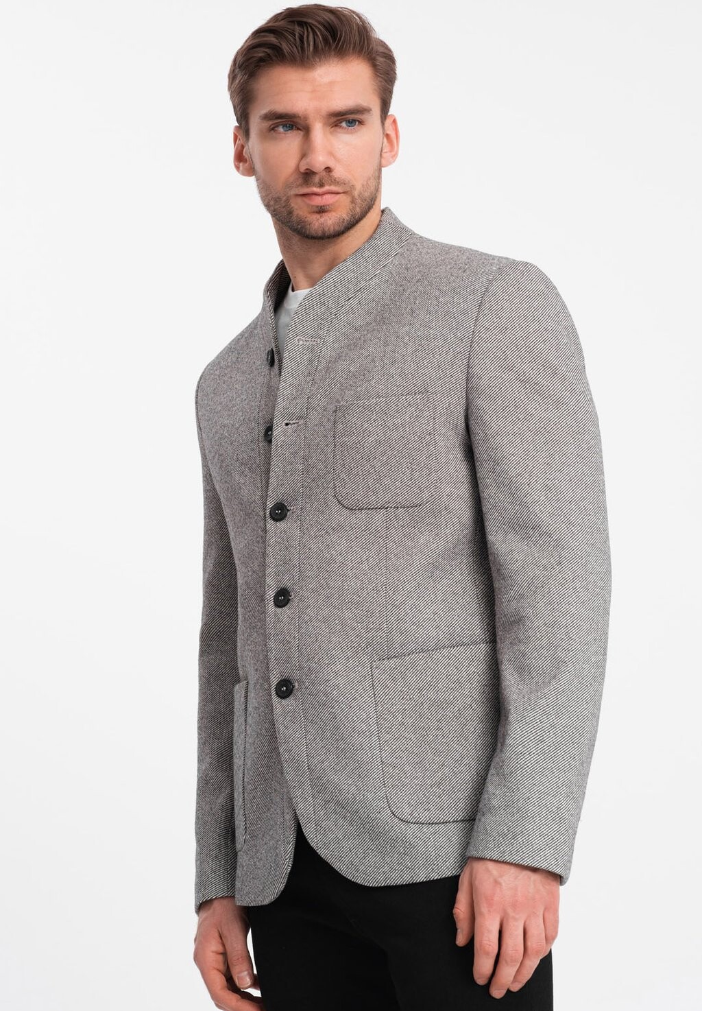 

Куртка WITH STAND-UP COLLAR Ombre, цвет light grey