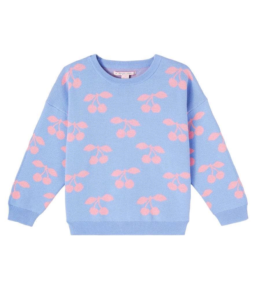 

Свитер из хлопкового жаккарда Lapis Konges Sløjd, Purple Impression