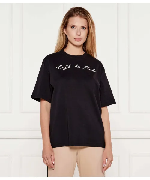

Футболка Karl Lagerfeld x Jorge Parra Oversize fit Karl Lagerfeld, черный