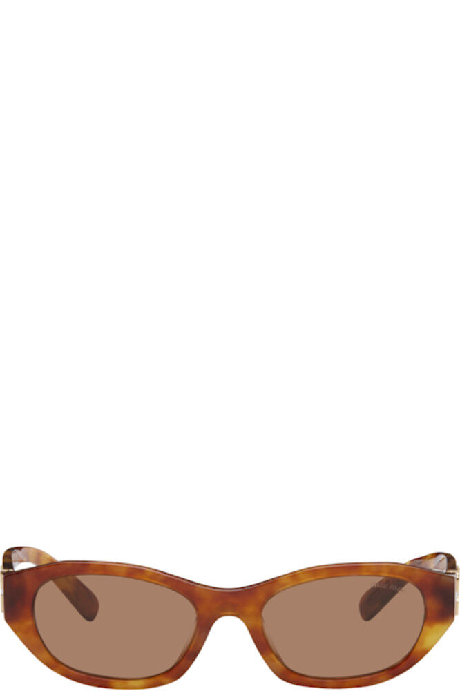 

Коричневые солнцезащитные очки Miu Glimpse Miu Miu Eyewear