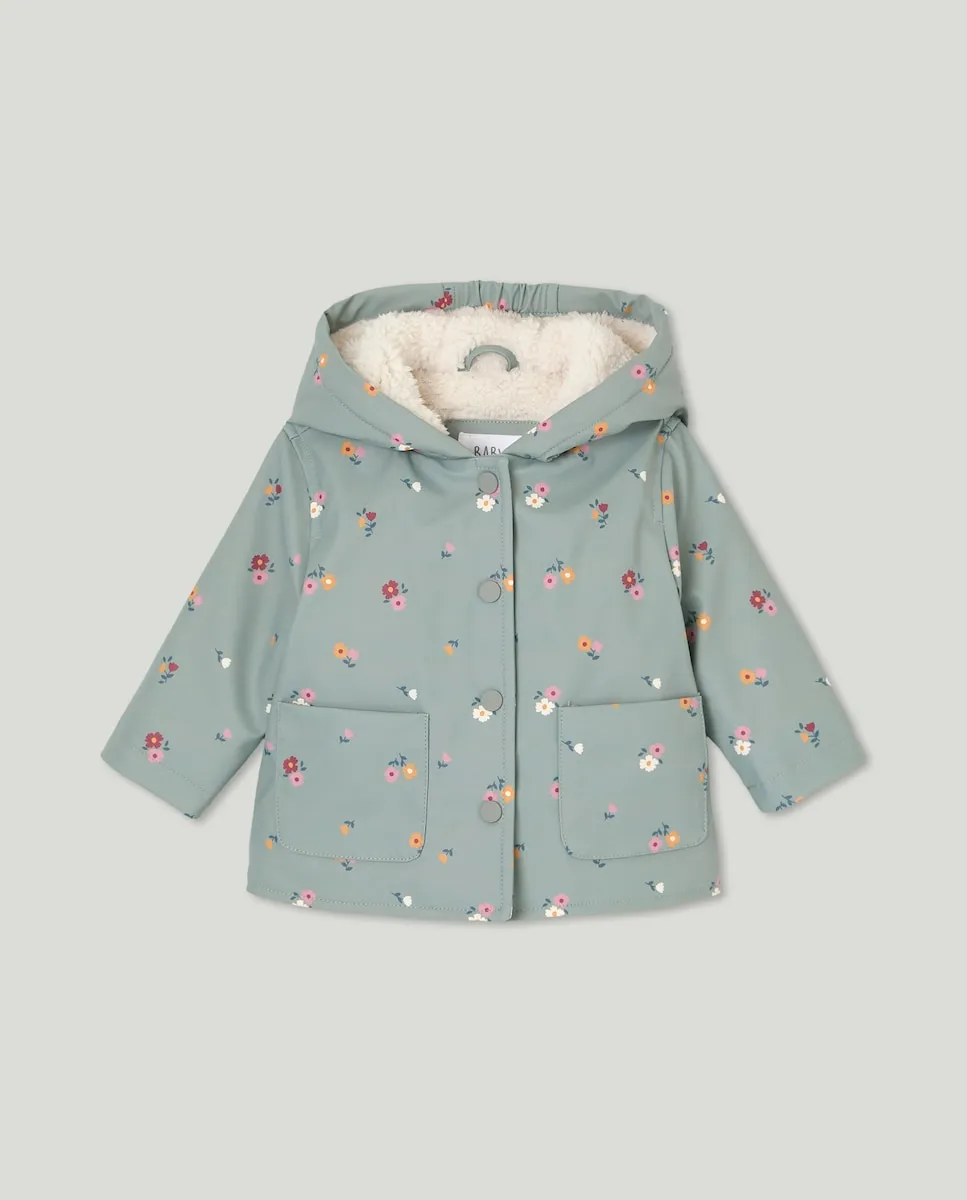 

Легкий прорезиненный однотонный дождевик для малышей Baby El Corte Inglés, нежно-голубой