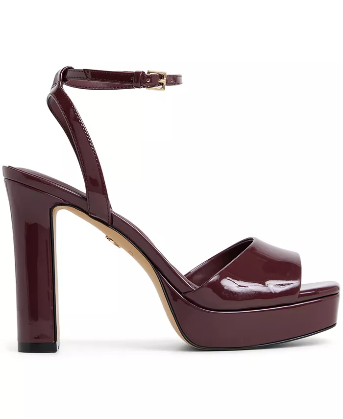 Женские двухкомпонентные босоножки на платформе и каблуке ALDO, красный — фото 2