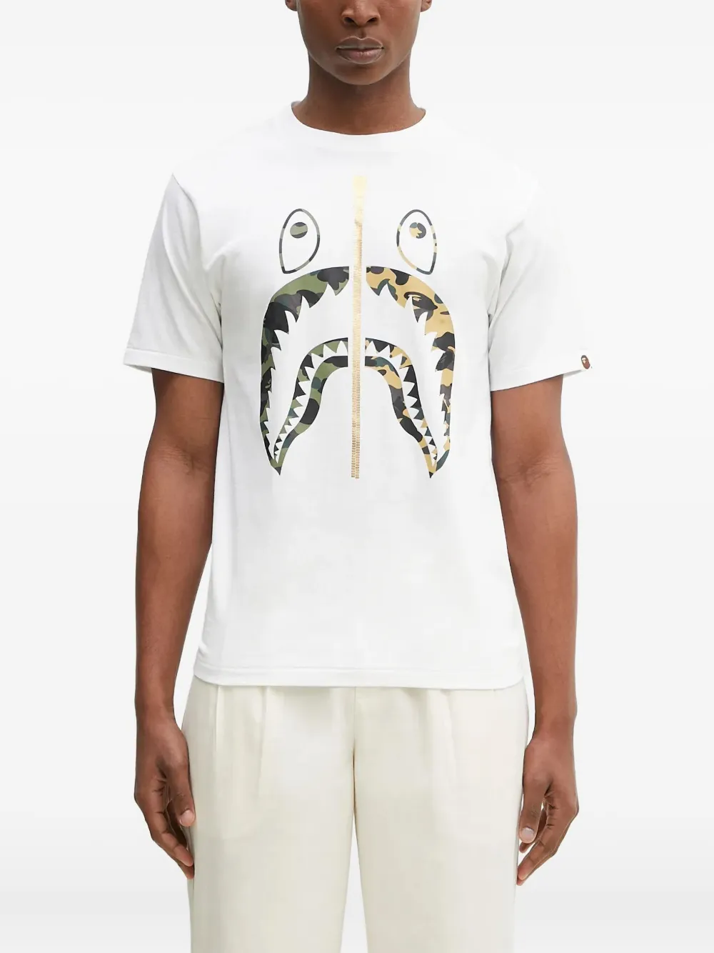 

Футболка 1st Camo Separate Shark A BATHING APE, белый