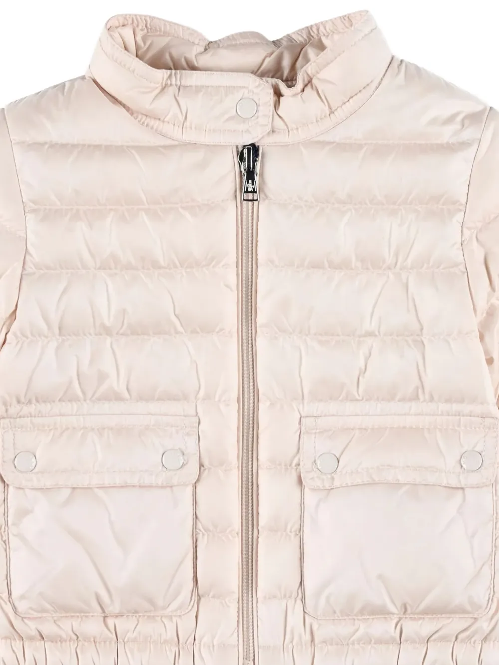 Пуховик с воротником-стойкой Moncler Enfant, розовый — фото 3