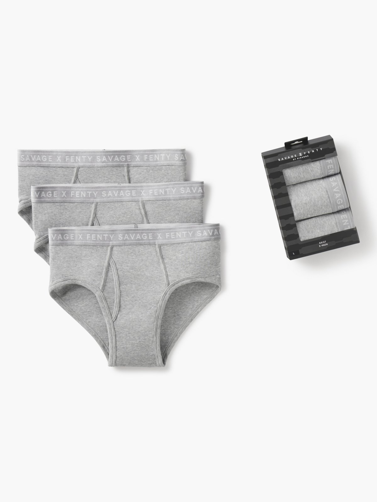 

Трусы боксеры Savage X Fenty Savage Classics 3-Pack, цвет Platinum Grey