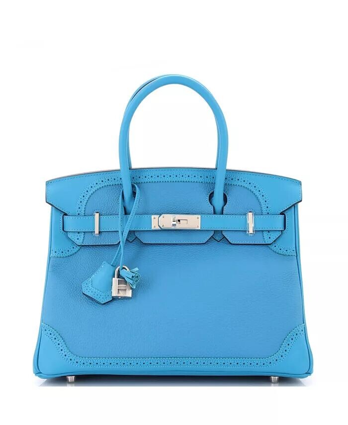 

Сумка Birkin 30 Blue Togo и Swift с фурнитурой из палладия Pre-Owned HERMÉS, синий
